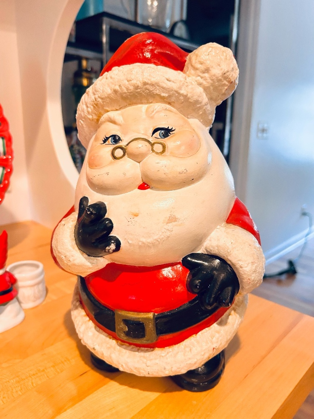 Vintage Santa Claus Figure Large Vintage Retro Christmas Holiday